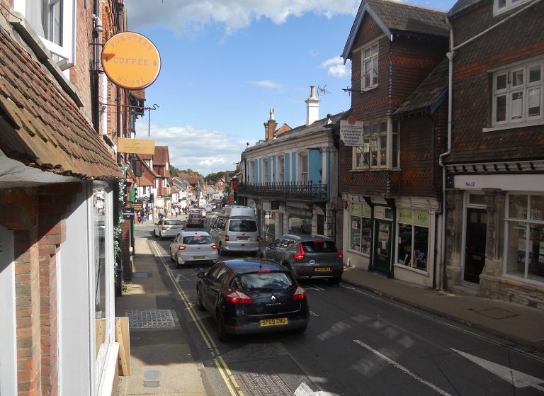 Buildings along the High Street in Lyndhurst