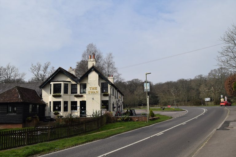 The Swan pub at Swan Green, just west of Lyndhurst